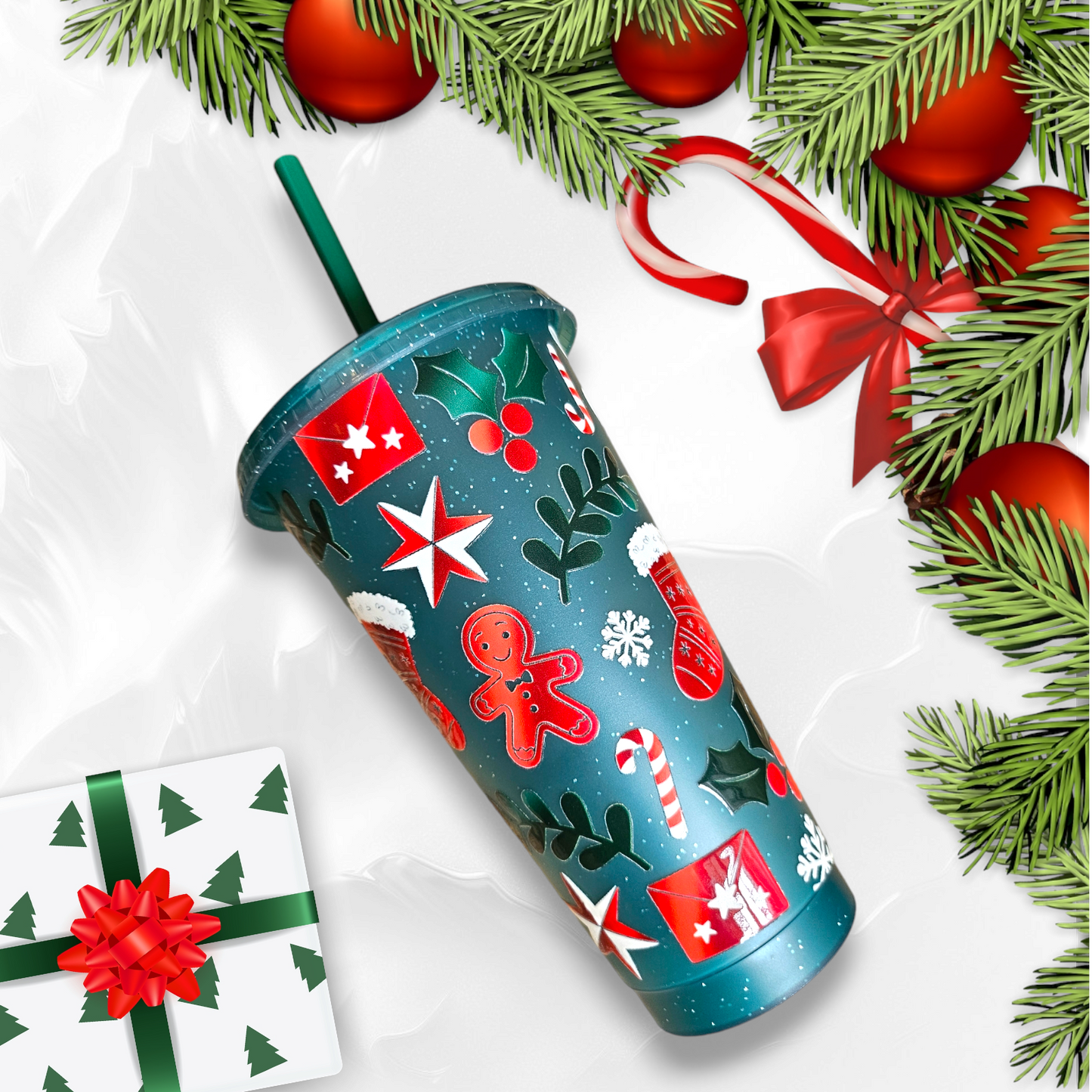 Christmas Holiday Cheer Cold Cup